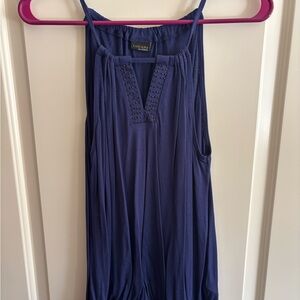 Women's Navy Blue Sleeveless Top